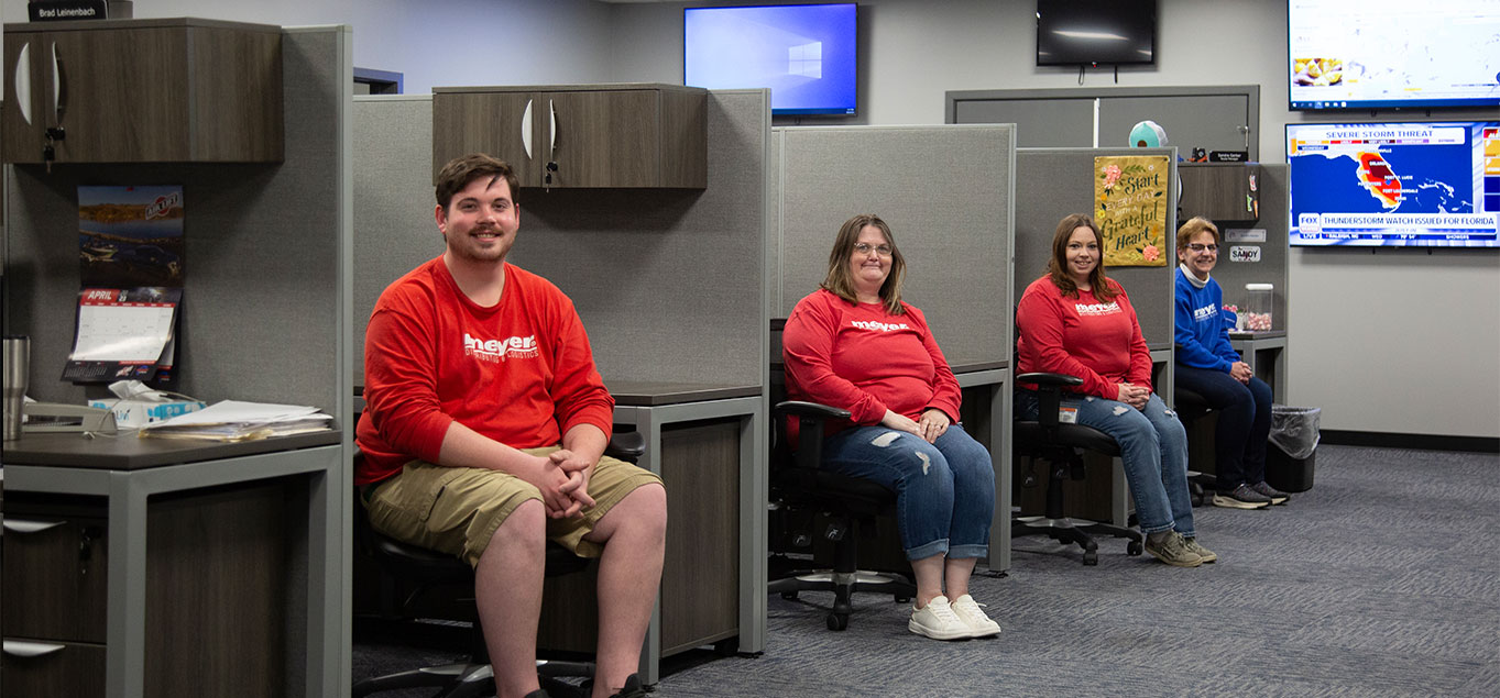 Meyer route managers at their desks
